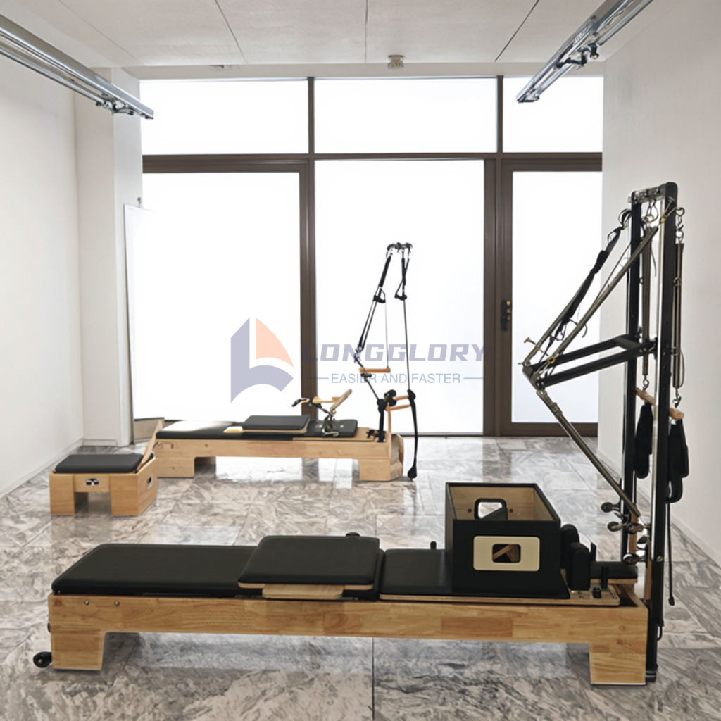 Mașină Pilates din lemn de stejar cu turn